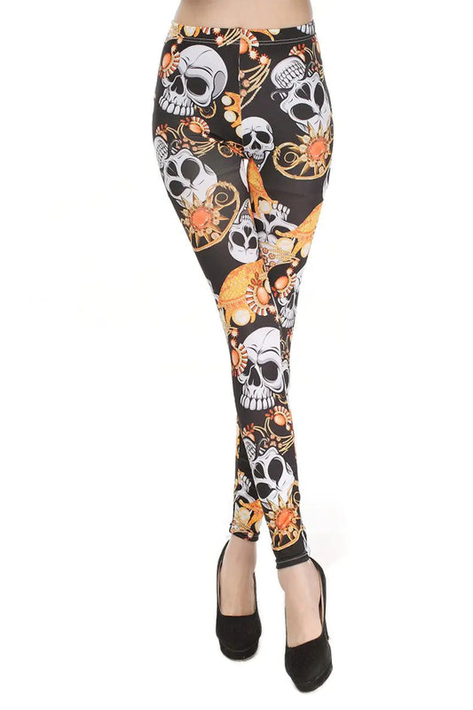 Printed Milk Silk Leggings - J One size - leggings