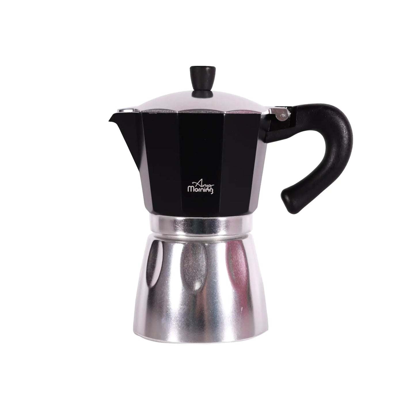 Aluminum Stovetop Espresso Moka Pot Black 240 ml - 8 oz - Kia Day Design