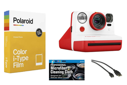 Polaroid Now i-Type Instant Film Camera (Red) + Polaroid Color Film Bundle Kia Day Design