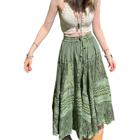 MS SHEA MAY Green Peasant Skirt Medium - - skirt