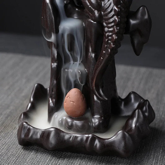 LED Ceramic Backflow Waterfall Smoke Incense Burner Kia Day Design