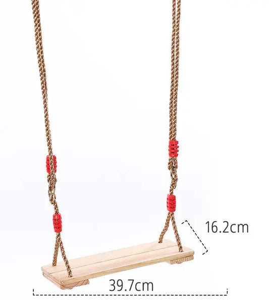 Wooden Swing and Rattan Hanging Chair - Kia Day Design