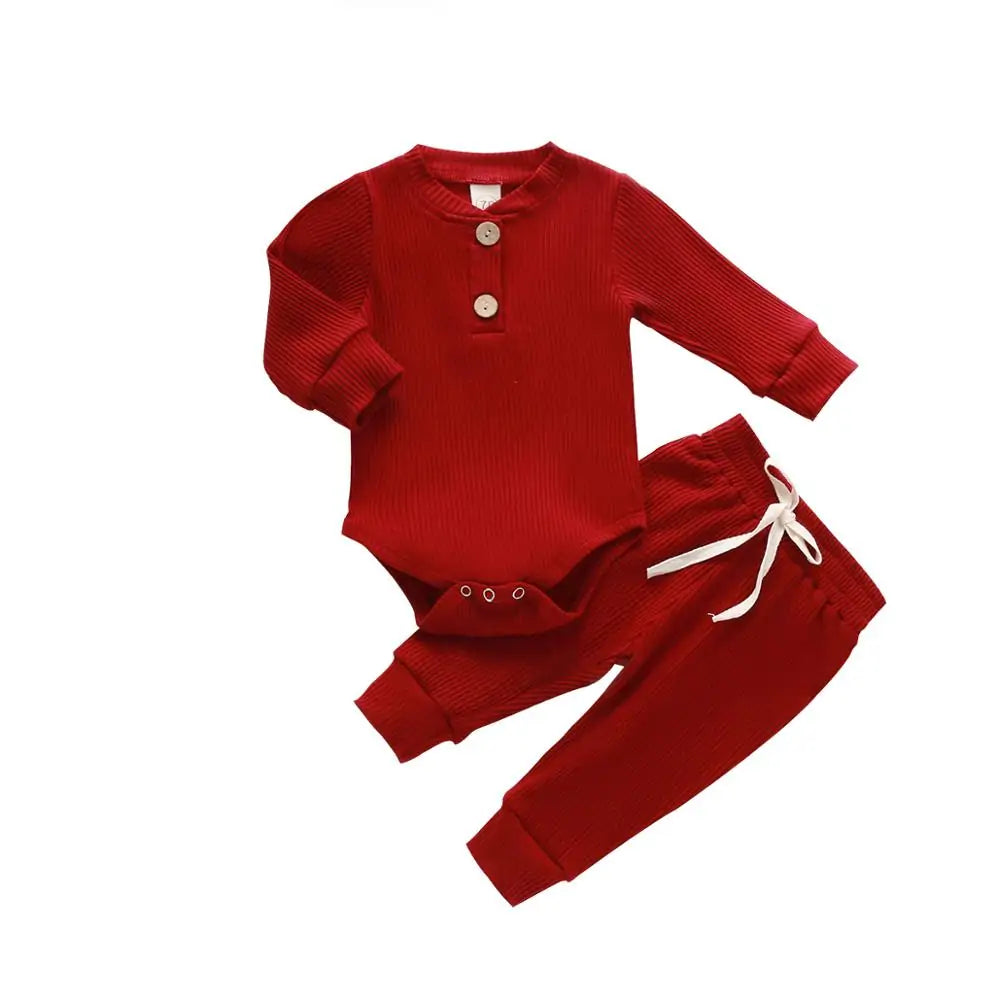 Babies Knit Long Sleeve Romper and Pants - Kia Day Design