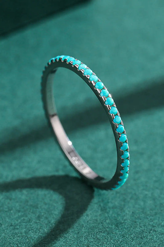 925 Sterling Silver Artificial Turquoise Ring Kia Day Design