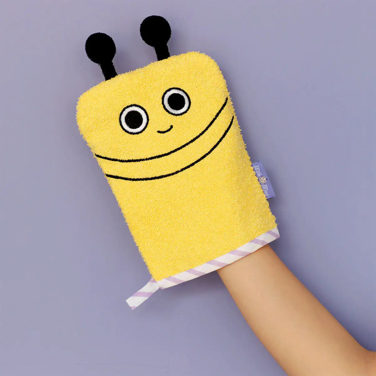 Milk&Moo Buzzy Bee Bath Glove, 100% Cotton, Ultra Soft, for Kids Kia Day Design