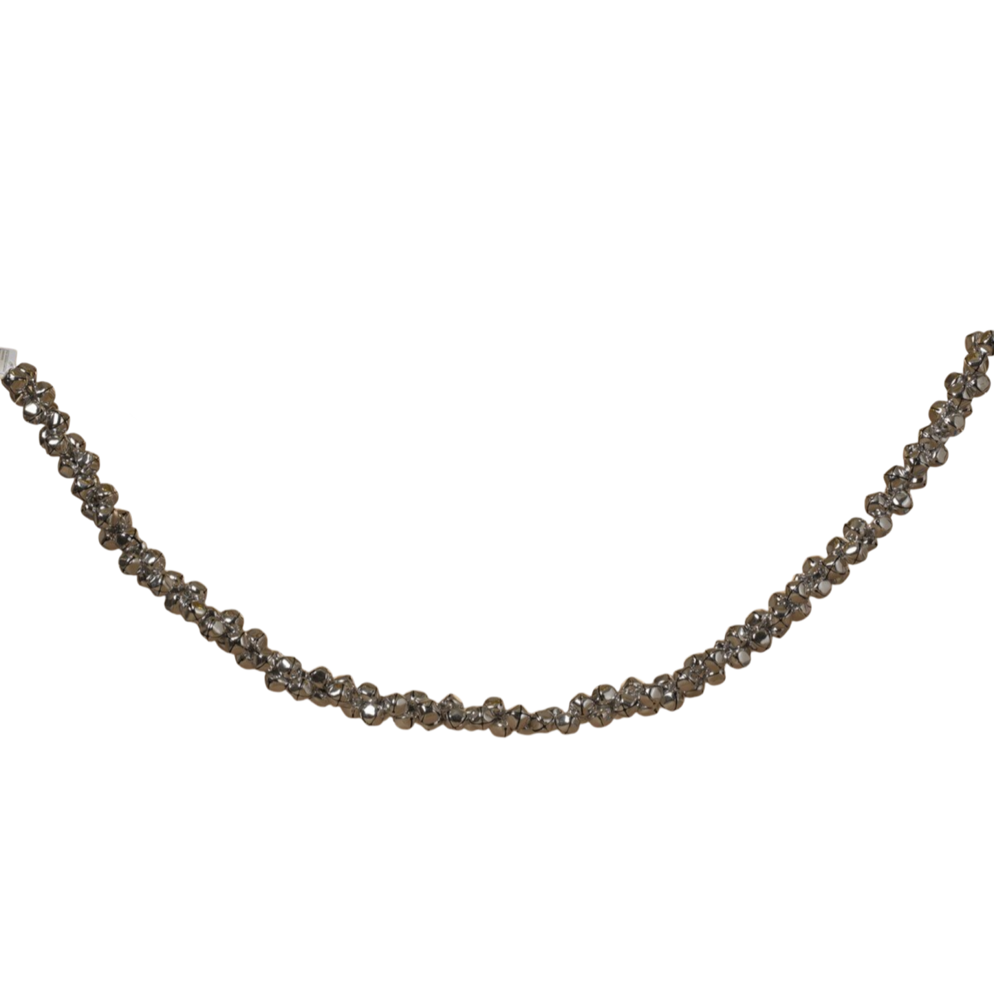 70 Inch Metal Jingle Bell Garland - Silver - - Christmas >> Garland