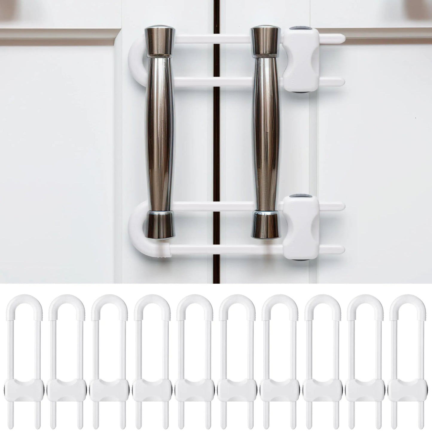 10 Pack U-Shaped Child Proof Cabinet Locks - Kia Day Design