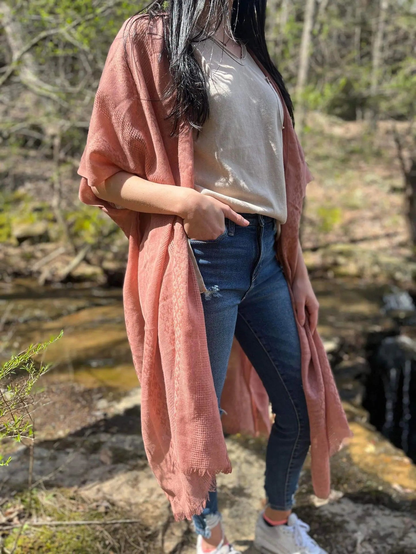 Woven Long Tribal Kimono Kia Day Design