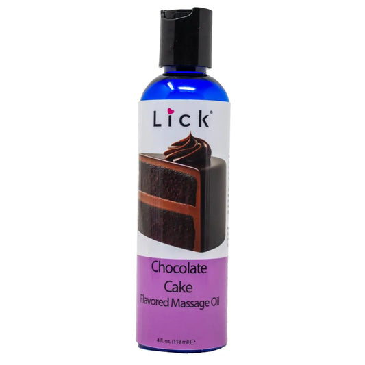 Lick Chocolate Cake Decadence Flavored Massage Oil - - massage oil