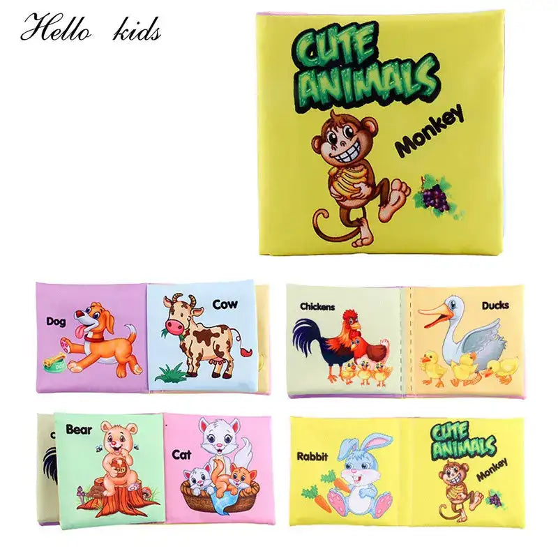 3D Soft Baby Cloth Books Monkey