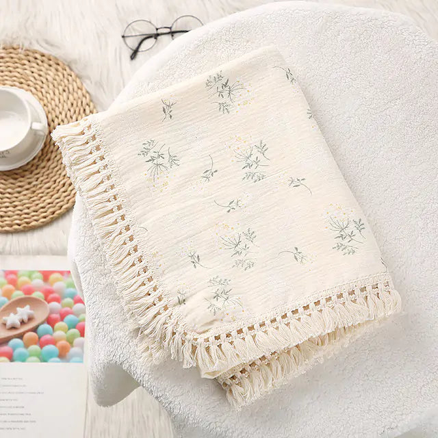 Cute Bear Muslin Cotton Baby Blanket Kia Day Design
