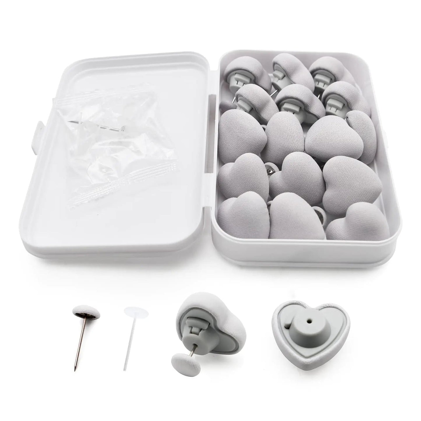 16 Pc Heart Duvet Cover Pins Holding Clips - Kia Day Design