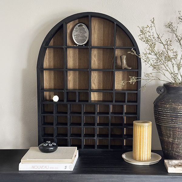 Arched Cubby Wood Wall Shelf - - Sale