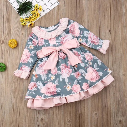 Newborn Floral Dress for Baby Girl Princess Party Kia Day Design