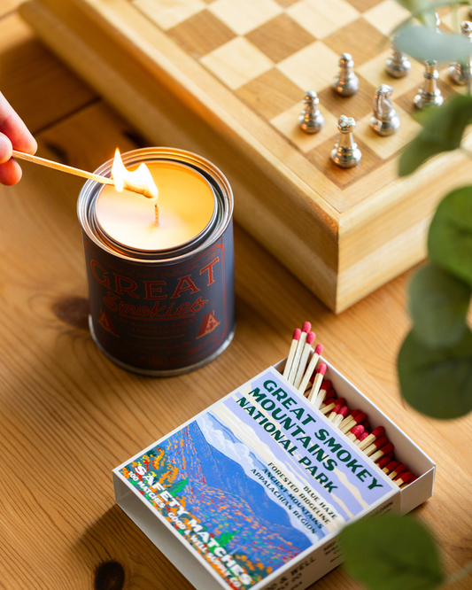 Great Smoky Mountains Vintage National Park Cabin Matches - - matches