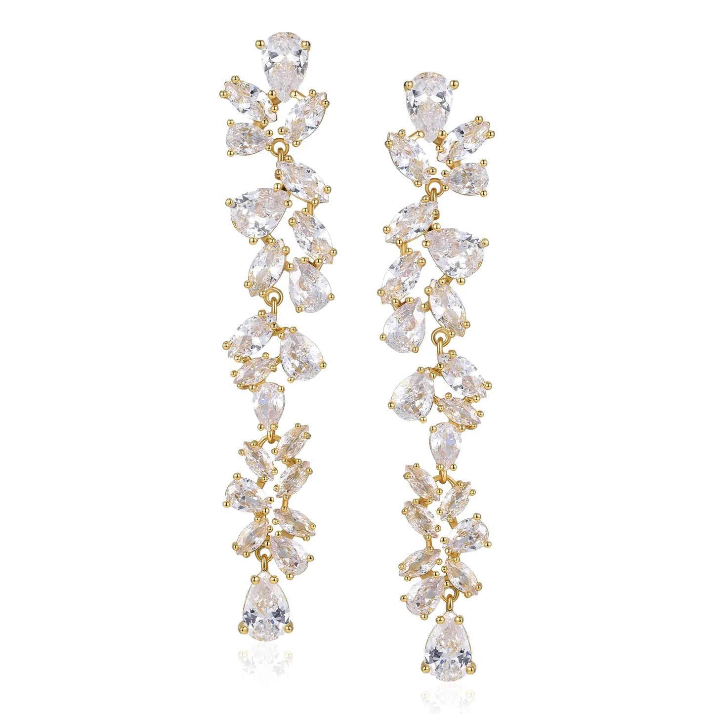Cubic Zirconia Crystal Earrings - Kia Day Design