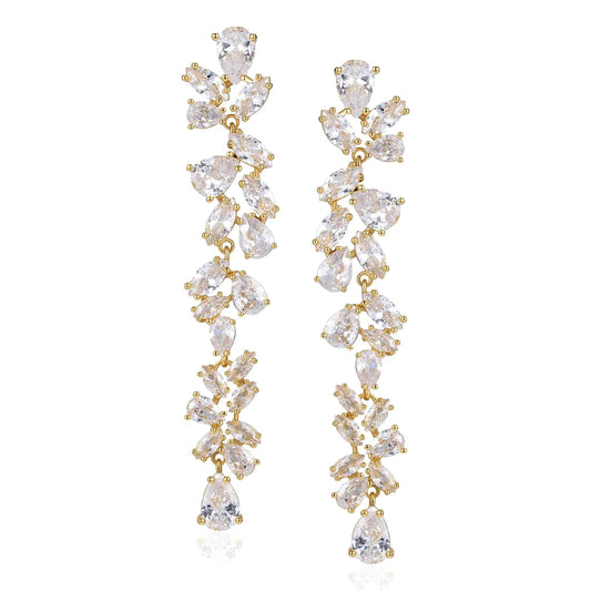 Cubic Zirconia Crystal Earrings - Kia Day Design