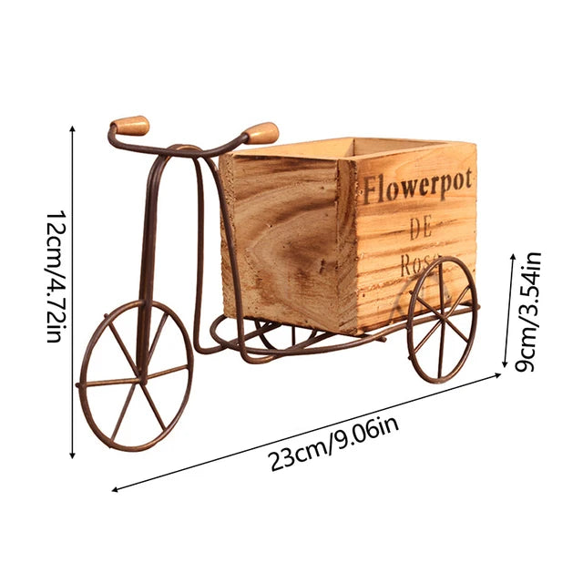 Wooden Bicycle-Shaped Flower Pot Kia Day Design