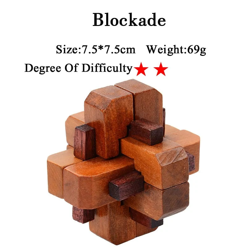 3D Wooden Brain Teaser Game - Kia Day Design