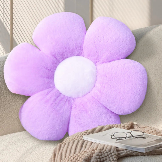 Purple Flower Shaped Throw Pillow - Kia Day Design