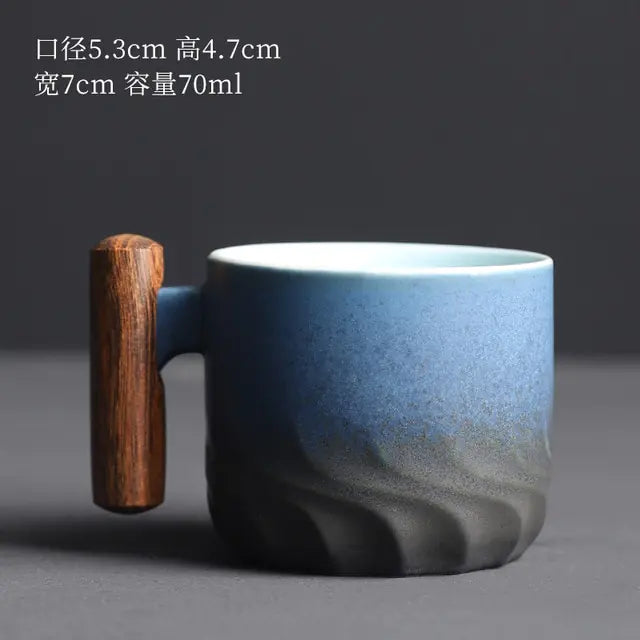 Retro Ceramic Coffee Cup Kia Day Design
