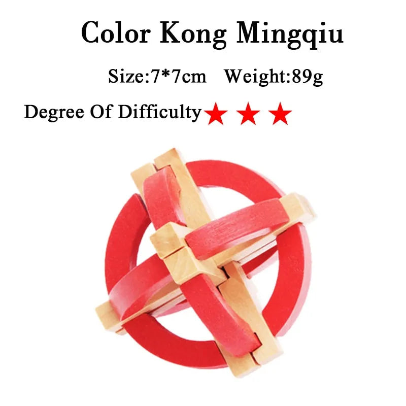 3D Wooden Brain Teaser Game - Kia Day Design