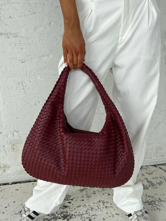 Everyday Leather Bag - Wine Red Kia Day Design