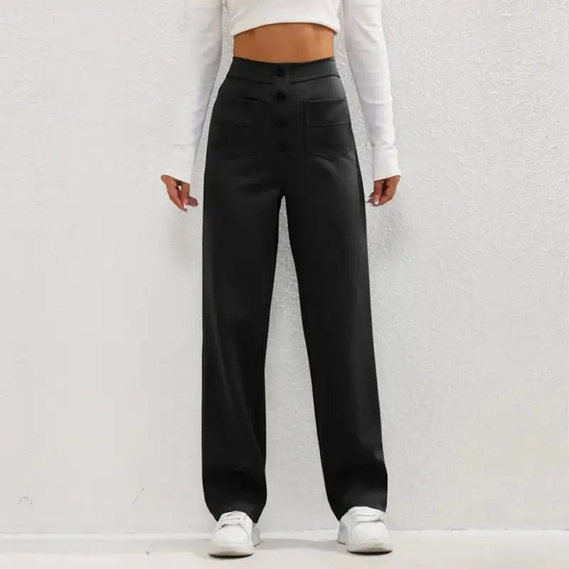 High- Waisted Casual Pants - Kia Day Design
