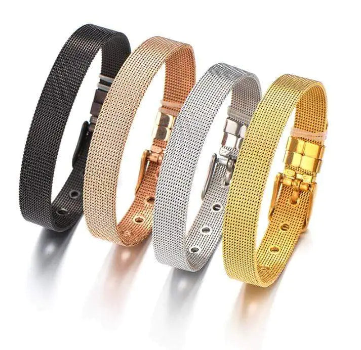 Stainless Steel Slider Bracelet -Rose Gold Kia Day Design