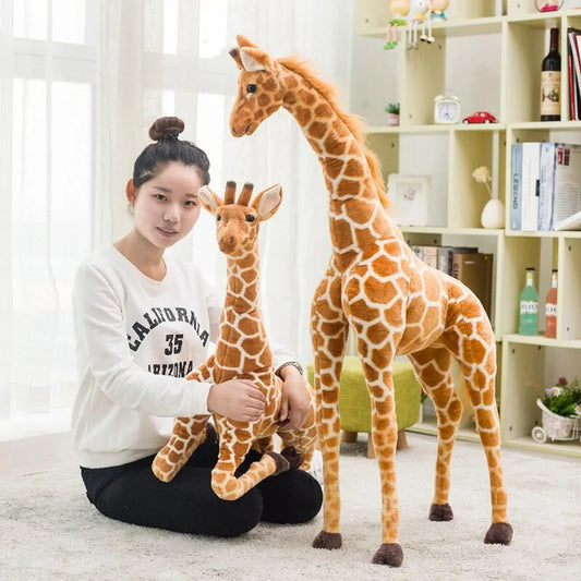 Huge Realistic Giraffe Plush Toy Kia Day Design