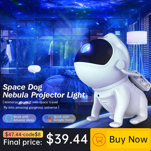 Space Dog Galaxy Star Nebula Projector Kia Day Design