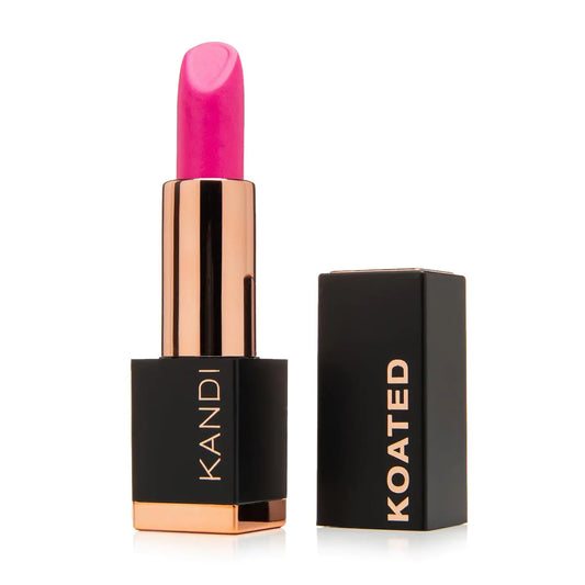 Kandi Koated Suede Matte Lipstick Bright Cool Pink Matte Lip Color - Hottie - A Bright, Cool Pink - lipstick