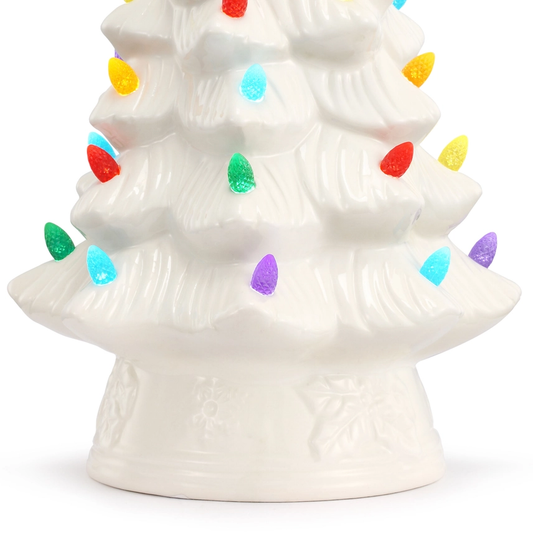 Ceramic Christmas Tree - White - 12 inch - - Christmas >> Decor
