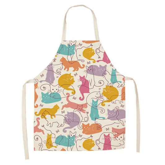 Cat Print Kitchen Aprons - Kia Day Design
