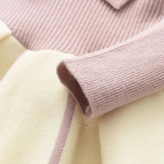 Girls Retro Cheongsam Sweater Dress - Kia Day Design