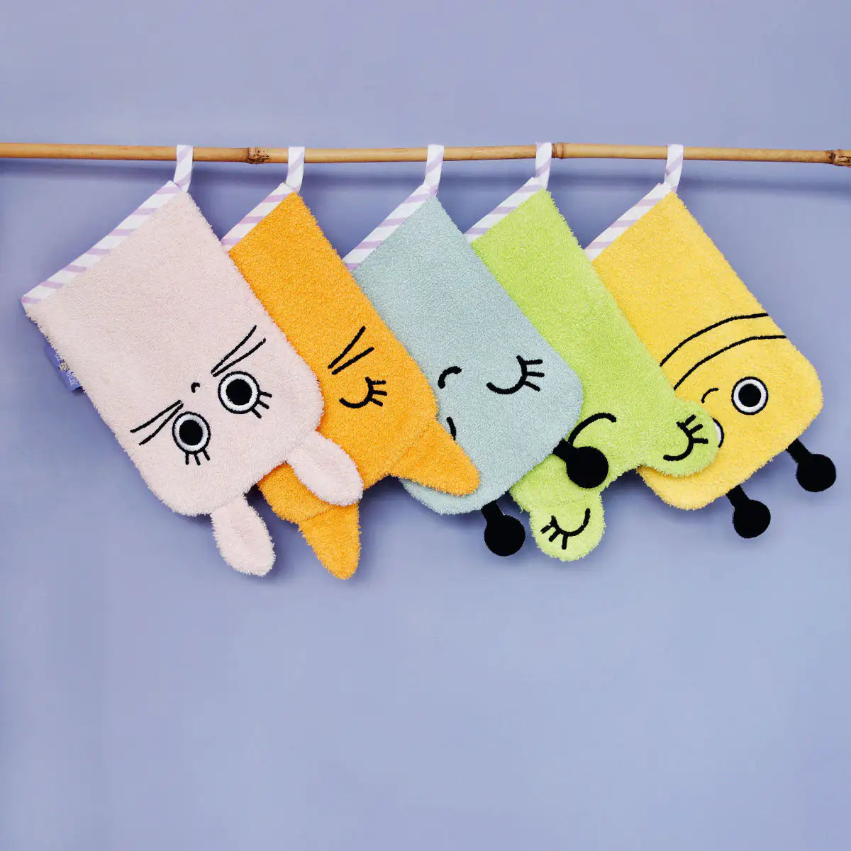 Milk&Moo Buzzy Bee Bath Glove, 100% Cotton, Ultra Soft, for Kids Kia Day Design