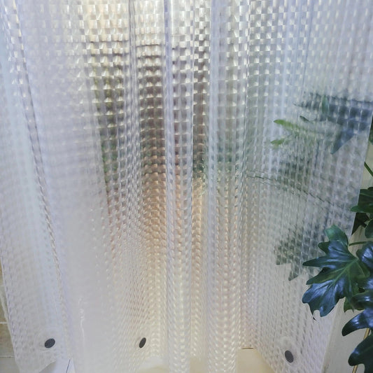 Heavy Duty Clear EVA Shower Curtain Liner with 3 Strong Weighted Magnets - Kia Day Design