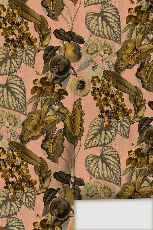 Cali Tropicale Wallpaper Peach and Yellow - LUXE Peel & Stick - Wallpaper