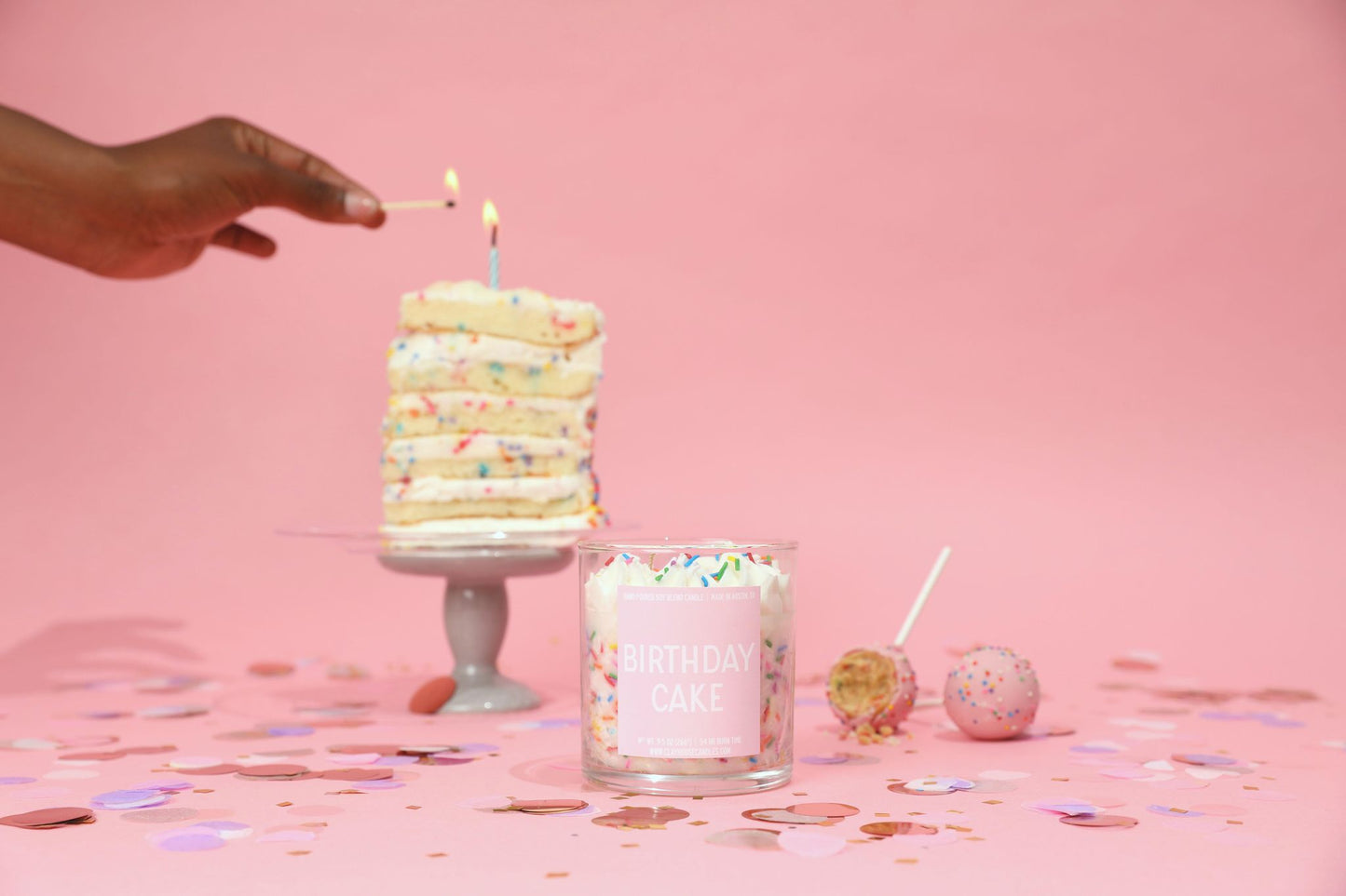 Birthday Cake Container Candle - - Candles