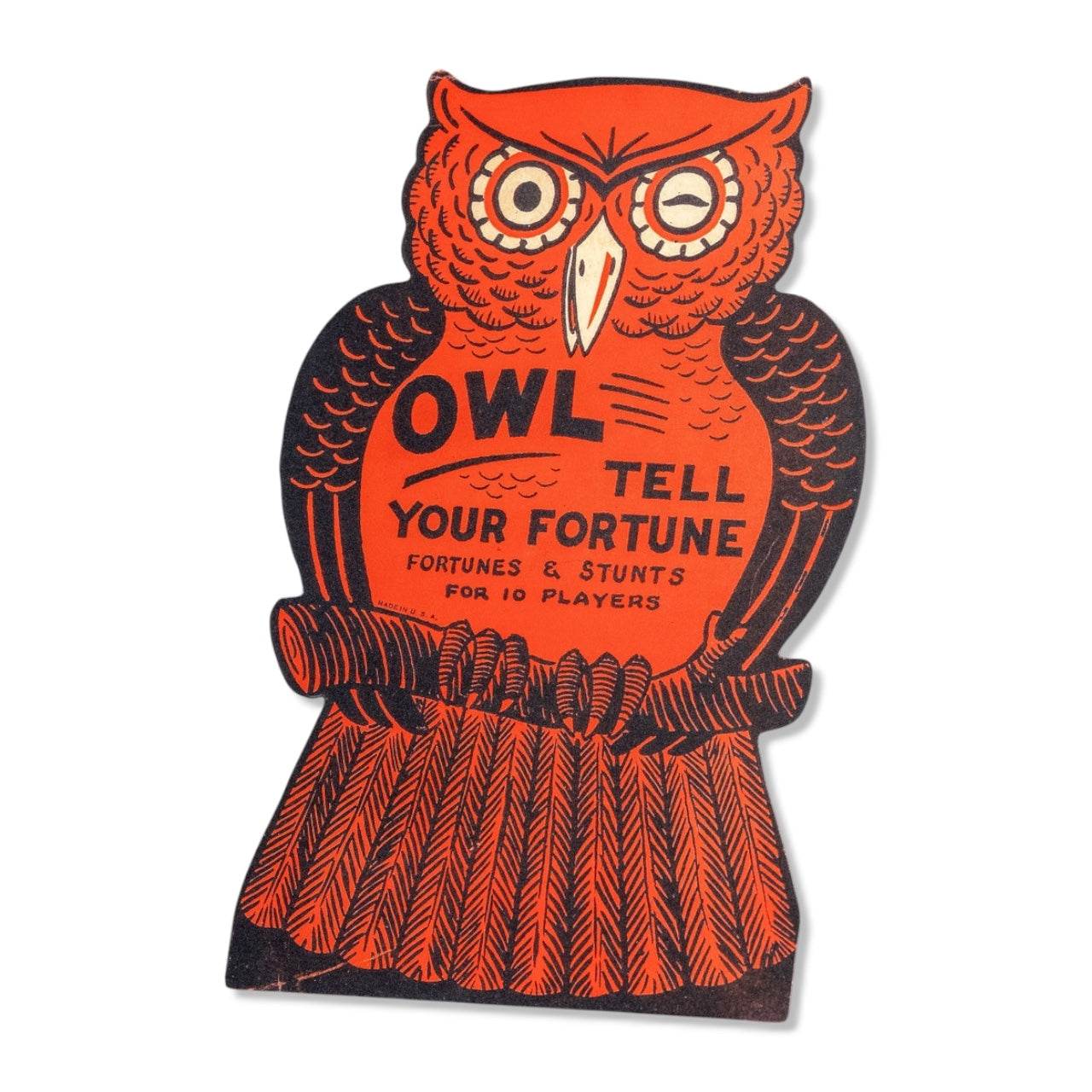 Retro Vintage Owl Fortune Halloween Dummy Board - - Decor