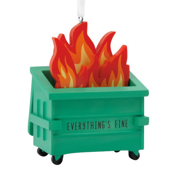 Shoebox Dumpster Fire Ornament - Default Title - Christmas >> Ornaments