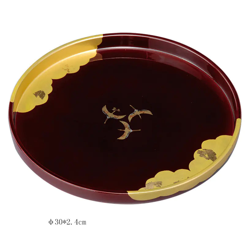 Black Lacquered Dinner Plates - 2style - plates