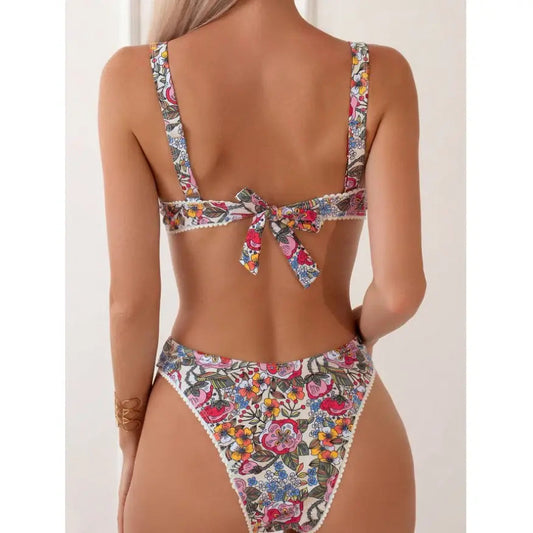 Back Knotted Beach Wear Bathing Suit Kia Day Design