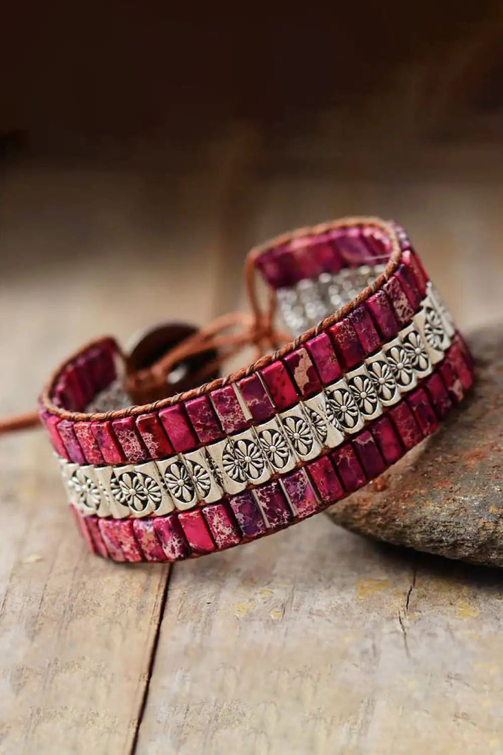 Handmade Triple Layer Natural Stone Bracelet Kia Day Design