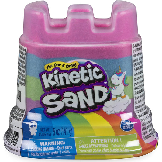 Kinetic Sand 6054549 Rainbow Castle Container Mixed Colors - - kinetic sand