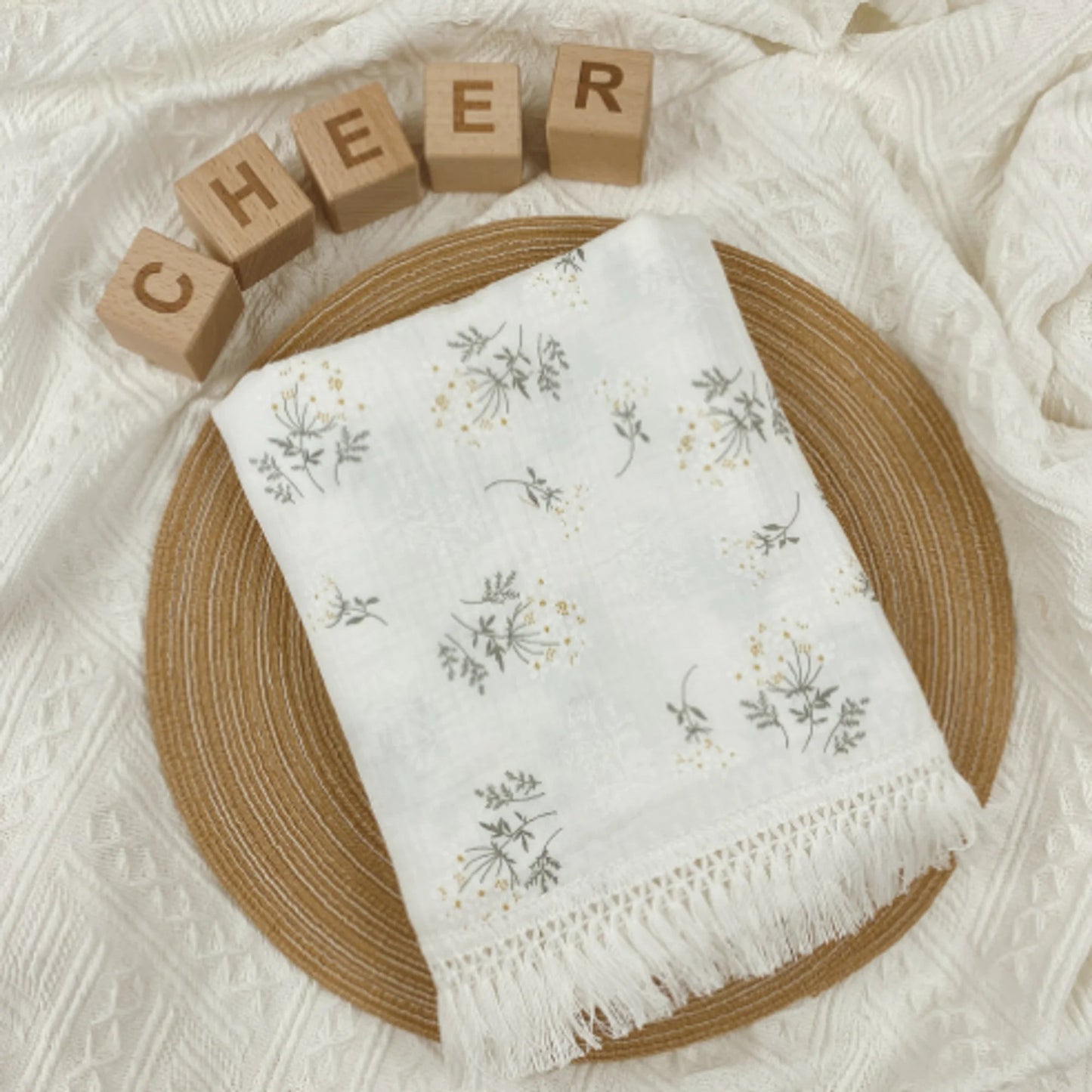 Cute Bear Muslin Cotton Baby Blanket Kia Day Design