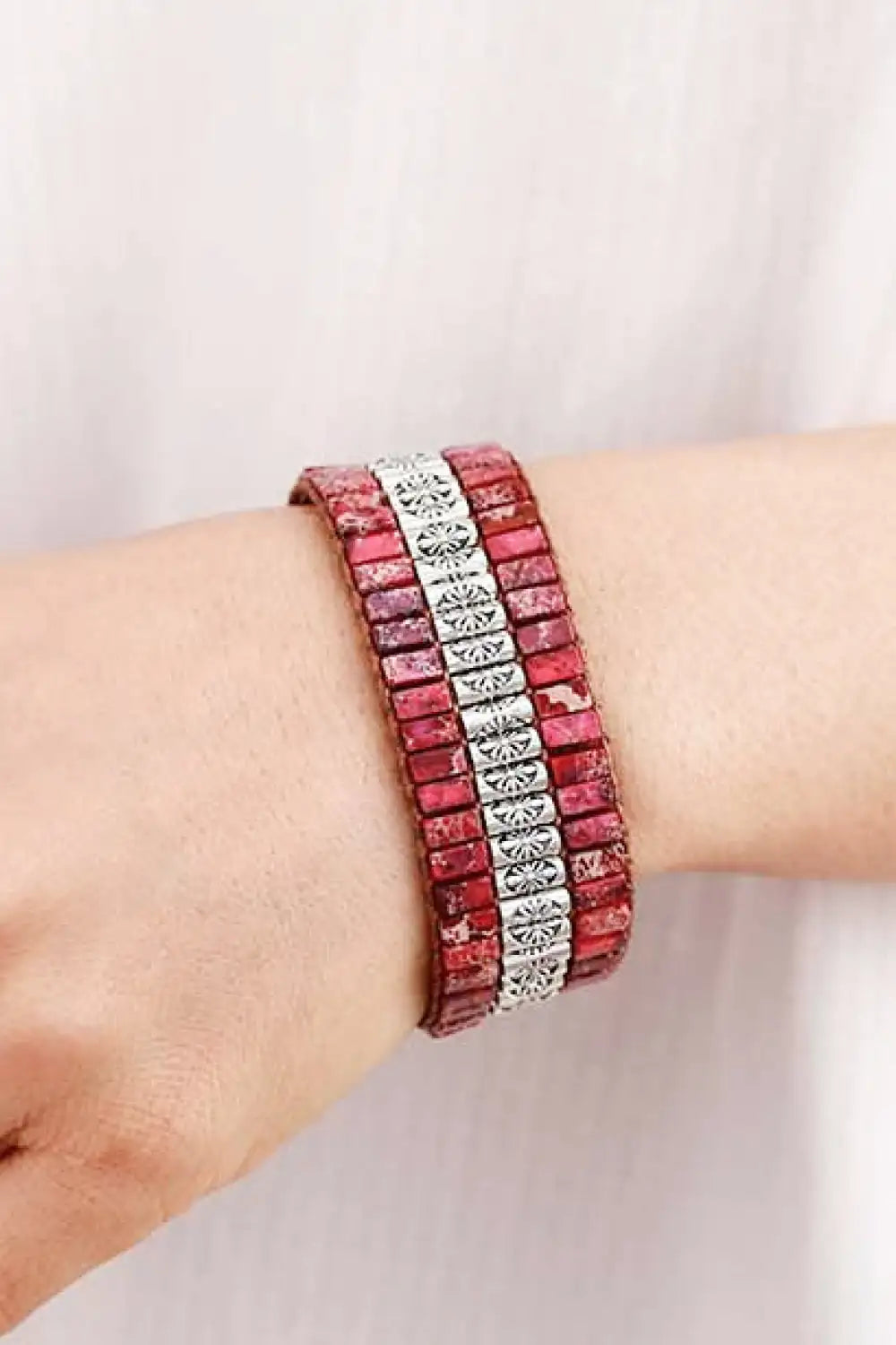 Handmade Triple Layer Natural Stone Bracelet Kia Day Design