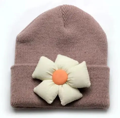 Knit Baby Beanie Brown 1 (4-12Y)