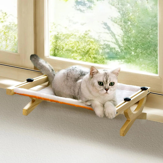 Cat Perch Window Hammock Wood and Metal with Reversible Washable Cover - Kia Day Design