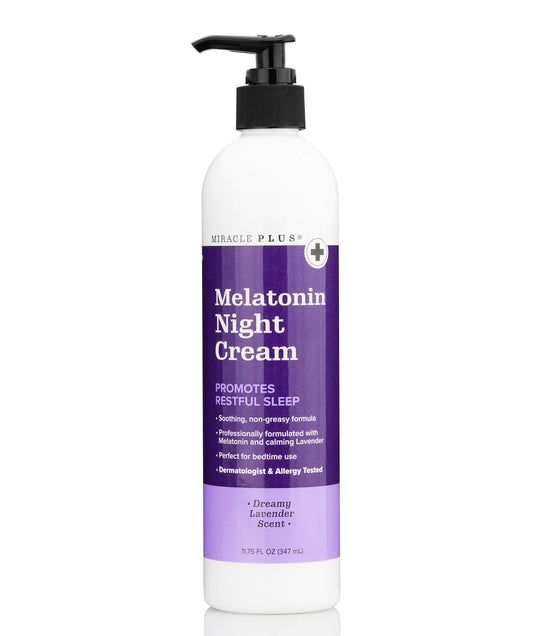 Miracle Plus Melatonin Sleep Night Cream W/Lavender & Chamomile - - lotion